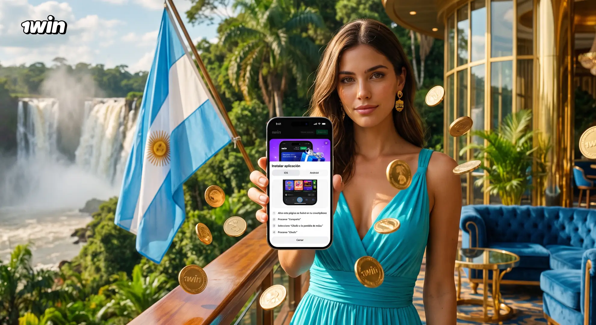 Instalación de 1win en iPhone desde Safari